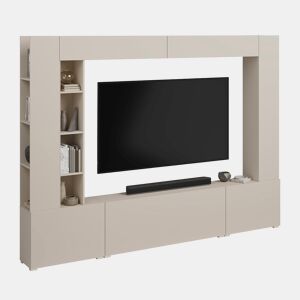 Móvel de TV 5 portas 12 nichos 260 cm Nala Cachemire