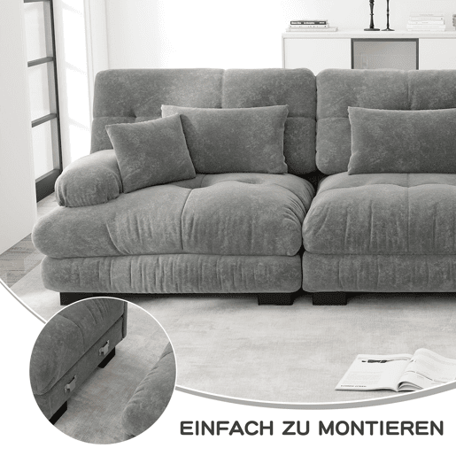 Sofá Modular de 3 Lugares NEXUSZYN Sofá Modular de 3 Lugares NEXUSZYN
