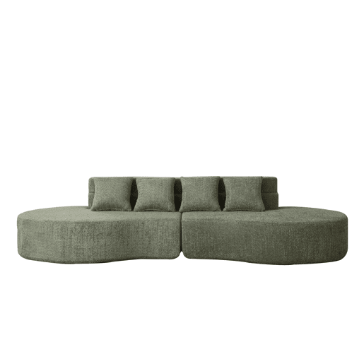 Sofá 4-5 Lugares Chenille Espuma Memória VERTEXKRYNNATHOR