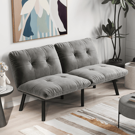 Sofá-Cama Futon Clic-Clac Veludo MOMENTUMKRON