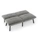Sofá Cama Futón MOMENTUMKRON, Clic-Clac, Terciopelo Sofá Cama Futón MOMENTUMKRON, Clic-Clac, Terciopelo Gris Azul