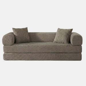 Sofá-Cama Modular em Veludo Estilo Tatami u2013 MERIDIANLIRA