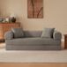 Sofá cama modular en terciopelo estilo tatami – MERIDIANLIRA Sofá cama modular en terciopelo estilo tatami – MERIDIANLIRA Gris Azul