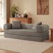 Sofá cama modular en terciopelo estilo tatami – MERIDIANLIRA Sofá cama modular en terciopelo estilo tatami – MERIDIANLIRA Gris Azul