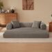 Sofá cama modular en terciopelo estilo tatami – MERIDIANLIRA Sofá cama modular en terciopelo estilo tatami – MERIDIANLIRA Gris Azul