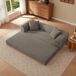 Sofá cama modular en terciopelo estilo tatami – MERIDIANLIRA Sofá cama modular en terciopelo estilo tatami – MERIDIANLIRA Gris Azul