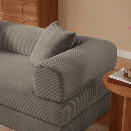 Sofá-Cama Modular em Veludo Estilo Tatami u2013 MERIDIANLIRA Sofá-Cama Modular em Veludo Estilo Tatami u2013 MERIDIANLIRA