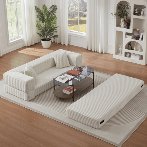 Sofá-Cama Modular 3 Lugares Veludo Tatami NEXUSVORN Sofá-Cama Modular 3 Lugares Veludo Tatami NEXUSVORN