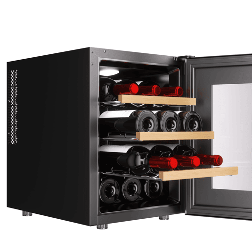 Cave de Vinho CLIMADIFF CUVEE12 (12 Garrafas - Silencioso - E - Preto)