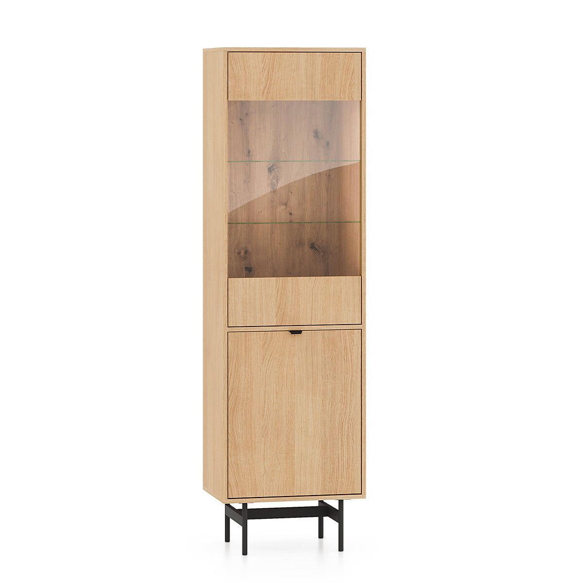 Vitrina 2 puertas nila madera