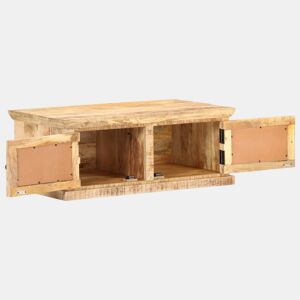 Mesa de Centro, Mesa baixa, 90x50x35 cm mangueira maciça e palhinha natural