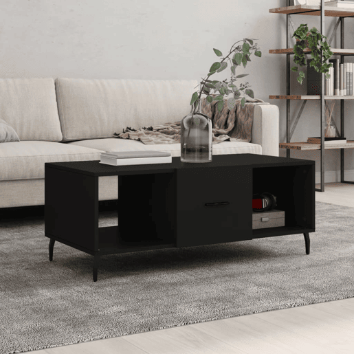 Mesa de Centro, Mesa baixa, 102x50x40 cm madeira processada preto