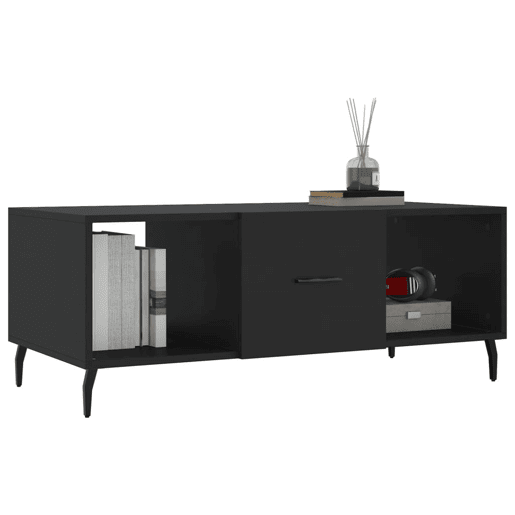 Mesa de Centro, Mesa baixa, 102x50x40 cm madeira processada preto