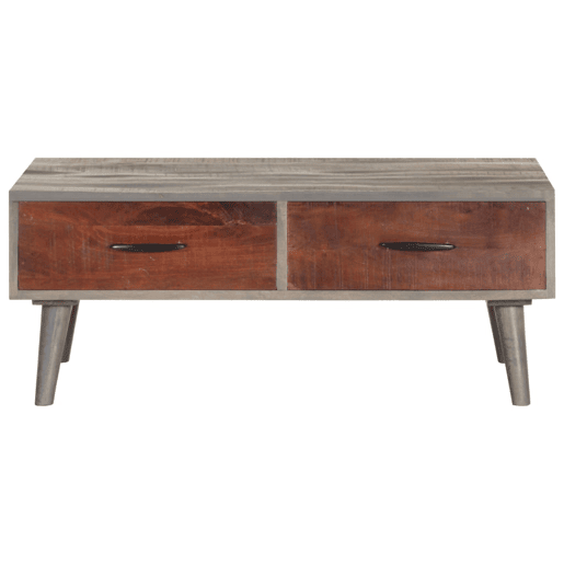 Mesa de Centro, Mesa baixa, 100x60x40 cm mangueira maciça áspera cinzento