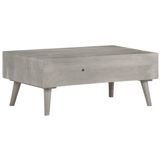 Mesa de Centro, Mesa baixa, 100x60x40 cm mangueira maciça áspera cinzento