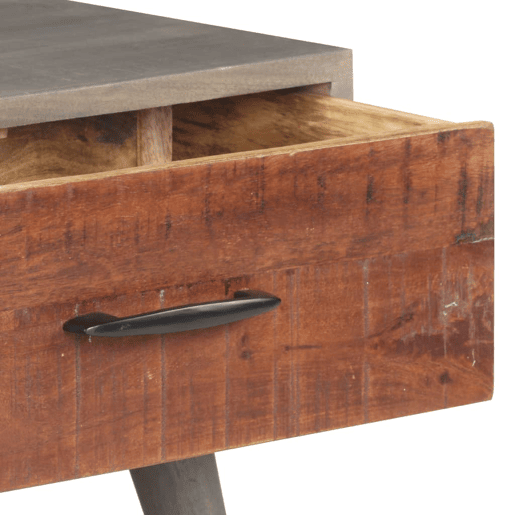 Mesa de Centro, Mesa baixa, 100x60x40 cm mangueira maciça áspera cinzento