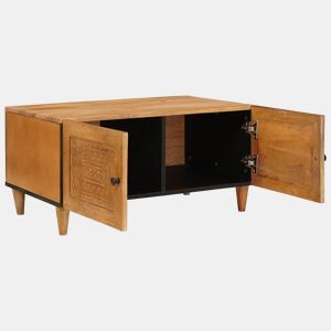 Mesa de Centro, Mesa baixa, com armazenamento Marrom Claro 80 x 50 x 40 cm