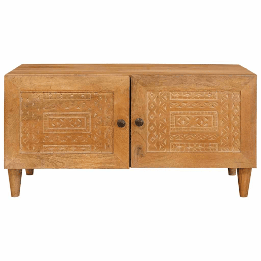 Mesa de Centro, Mesa baixa, com armazenamento Marrom Claro 80 x 50 x 40 cm