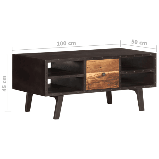 Mesa de Centro, Mesa baixa, 100x50x45 cm madeira recuperada maciça Mesa de Centro, Mesa baixa, 100x50x45 cm madeira recuperada maciça