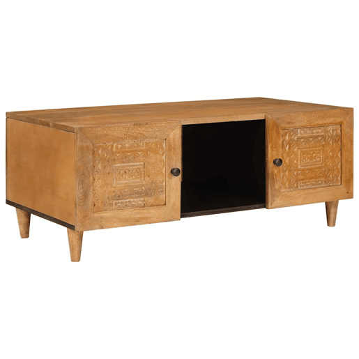 Mesa de Centro, Mesa baixa, com prateleira Marrom Claro 100 x 54 x 40 cm