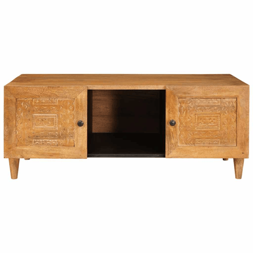 Mesa de Centro, Mesa baixa, com prateleira Marrom Claro 100 x 54 x 40 cm