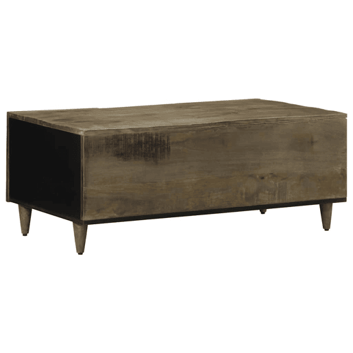 Mesa de Centro, Mesa baixa, 100x54x40cm madeira mangueira maciça cinzento claro Mesa de Centro, Mesa baixa, 100x54x40cm madeira mangueira maciça cinzento claro