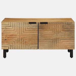 Mesa de Centro, Mesa baixa, castanho 80x50x40 cm madeira de mangueira maciça