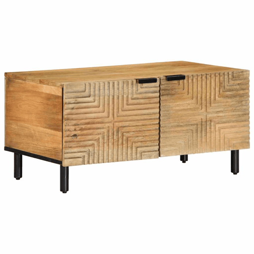 Mesa de Centro, Mesa baixa, castanho 80x50x40 cm madeira de mangueira maciça