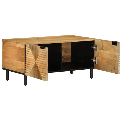 Mesa de Centro, Mesa baixa, castanho 80x50x40 cm madeira de mangueira maciça