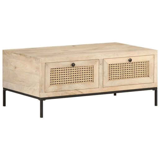 Mesa de Centro, Mesa baixa, 90x50x37 cm mangueira maciça e palhinha natural Mesa de Centro, Mesa baixa, 90x50x37 cm mangueira maciça e palhinha natural