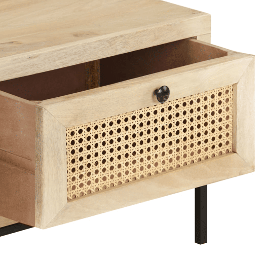 Mesa de Centro, Mesa baixa, 90x50x37 cm mangueira maciça e palhinha natural Mesa de Centro, Mesa baixa, 90x50x37 cm mangueira maciça e palhinha natural