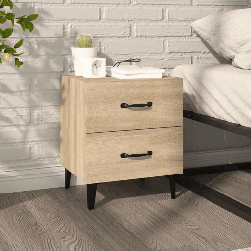 Soluna Home - Mesas de cabeceira Madeira trabalhada e metal 40 x 35 x 47,5 cm Soluna Home - Mesas de cabeceira Madeira trabalhada e metal 40 x 35 x 47,5 cm