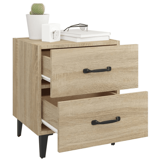 Soluna Home - Mesas de cabeceira Madeira trabalhada e metal 40 x 35 x 47,5 cm Soluna Home - Mesas de cabeceira Madeira trabalhada e metal 40 x 35 x 47,5 cm