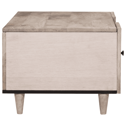 Mesa de Centro, Mesa baixa, Bege 100 x 54 x 40 cm Madeira de acácia maciça Mesa de Centro, Mesa baixa, Bege 100 x 54 x 40 cm Madeira de acácia maciça