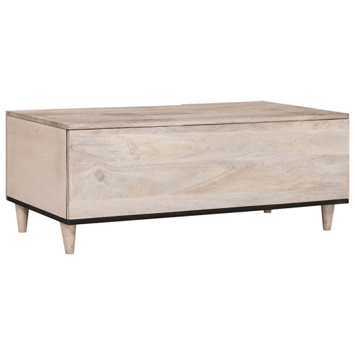 Mesa de Centro, Mesa baixa, Bege 100 x 54 x 40 cm Madeira de acácia maciça Mesa de Centro, Mesa baixa, Bege 100 x 54 x 40 cm Madeira de acácia maciça