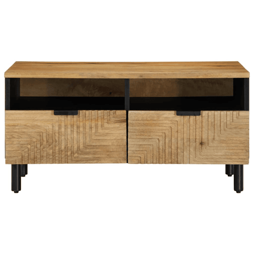 Mesa de Centro, Mesa baixa, 80x54x40 cm madeira de mangueira maciça castanho Mesa de Centro, Mesa baixa, 80x54x40 cm madeira de mangueira maciça castanho