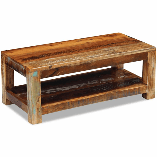 Mesa de Centro, Mesa baixa, 90x45x35 cm madeira reciclada maciça