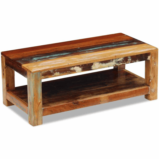 Mesa de Centro, Mesa baixa, 90x45x35 cm madeira reciclada maciça