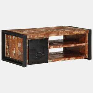 Mesa de Centro, Mesa baixa, multicor 90x50x36 cm madeira maciça recuperada