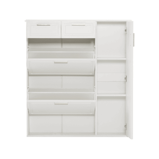 Sapateira - 3 abas, 2 gavetas e 2 prateleiras - Branco Sapateira - 3 abas, 2 gavetas e 2 prateleiras - Branco