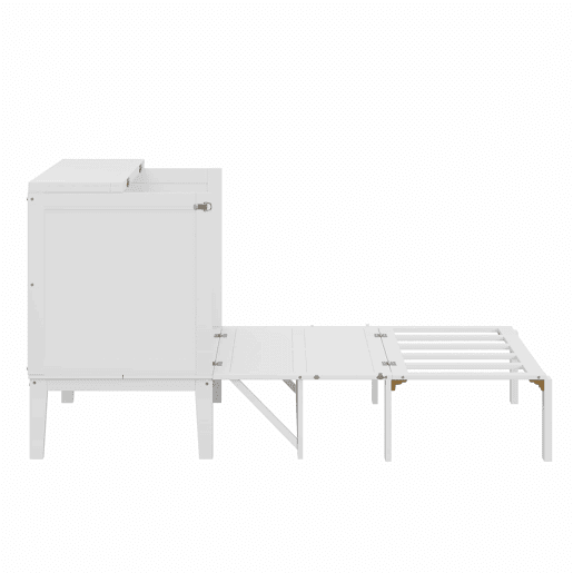 Cama dobrĂ¡vel de madeira 90x200 cm - com estrado - Branco Cama dobrĂ¡vel de madeira 90x200 cm - com estrado - Branco