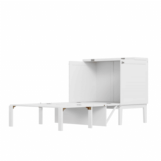 Cama dobrĂ¡vel de madeira 90x200 cm - com estrado - Branco Cama dobrĂ¡vel de madeira 90x200 cm - com estrado - Branco
