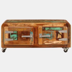 Mesa de Centro, Mesa baixa, 85x55x40 cm madeira recuperada maciça