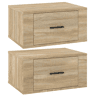 Soluna Home - Mesas de cabeceira Madeira 2 piezas 50 x 36 x 25 cm