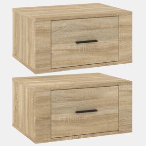 Soluna Home - Mesas de cabeceira Madeira 2 piezas 50 x 36 x 25 cm