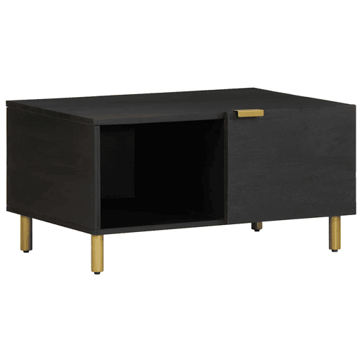 Mesa de Centro, Mesa baixa, 80x50x40 cm derivados de madeira preto