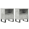 Soluna Home - Mesas de cabeceira Madeira trabalhada e metal 2 piezas 40 x 35 x 50 cm