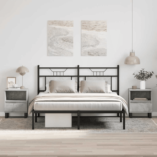 Soluna Home - Mesas de cabeceira Madeira trabalhada e metal 2 piezas 40 x 35 x 50 cm Soluna Home - Mesas de cabeceira Madeira trabalhada e metal 2 piezas 40 x 35 x 50 cm