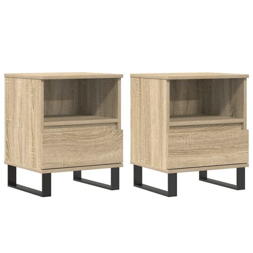 Soluna Home - Mesas de cabeceira Madeira trabalhada e metal 2 piezas 40 x 35 x 50 cm Soluna Home - Mesas de cabeceira Madeira trabalhada e metal 2 piezas 40 x 35 x 50 cm