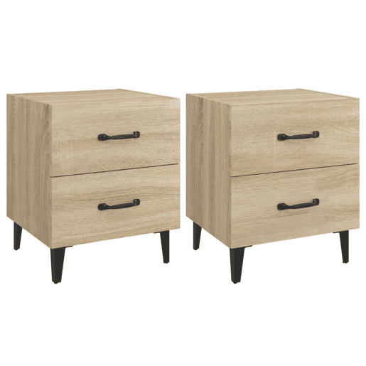 Soluna Home - Mesas de cabeceira Madeira trabalhada e metal 2 piezas 40 x 35 x 47,5 cm Soluna Home - Mesas de cabeceira Madeira trabalhada e metal 2 piezas 40 x 35 x 47,5 cm